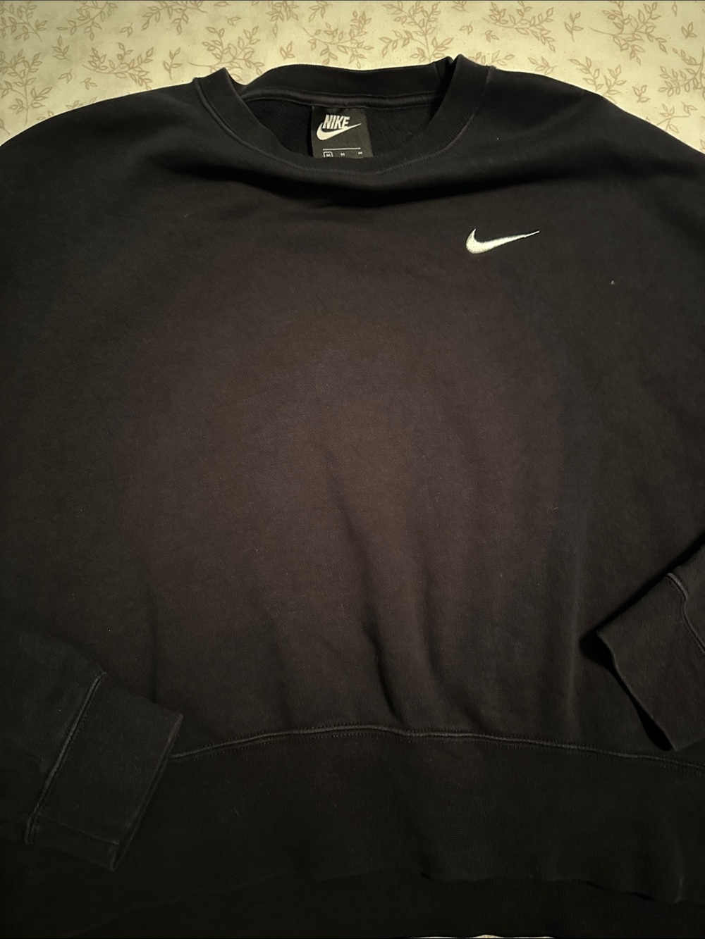 Nike Black Crewneck Sweatshirt with White Swoosh
